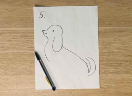 How to draw a dog step 5
